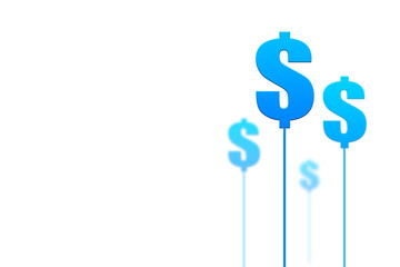 American dollar symbol, dollar currency concept