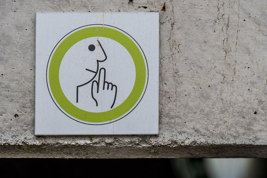Schild Bitte Ruhe