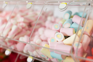 Obraz na płótnie Canvas colored sweets on the store shelves