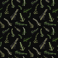 An illustrated seamless nature background pattern