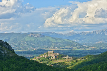 The landscape of the Campania region, in southern Italy