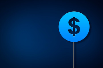 American dollar symbol, dollar currency concept