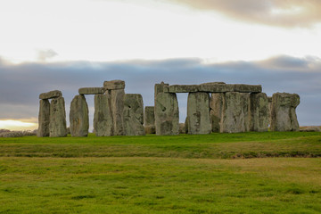 the stones of Stonehenge, a prehistoric monument in Wiltshire, England. UNESCO World Heritage