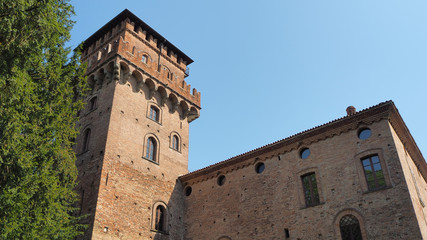 Fototapeta na wymiar Urgnano, Bergamo, Italy. The medieval castle in the center of the village