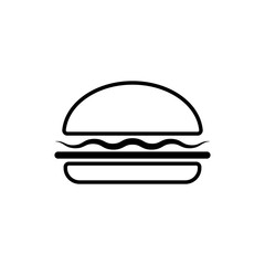 burger, line icon