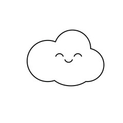 cloud smile icon