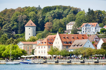 Obraz premium Überlingen at Lake Constance seen from Lake Constance