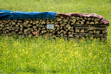 Brennholzlager abgedeckt © focus finder