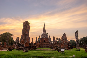 Wat Phra Si Sanphet is a at Historical Park at Ayutthaya., Thailand.