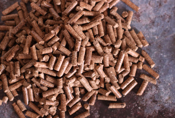 Natural wooden pellets