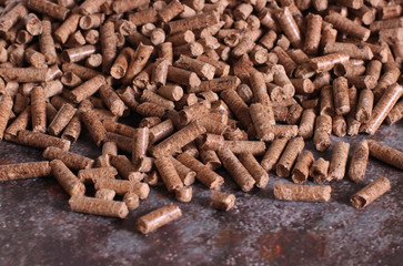 Natural wooden pellets