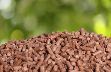Natural wooden pellets