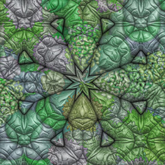 3d effekt - abstrakt grün oktagon illustration
