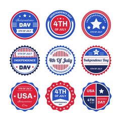 Obraz premium BADGE 4TH OF JULY INDEPENDENCE DAY