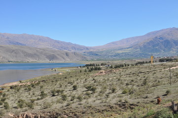 Fototapeta na wymiar La Angostura Dam near Tafi del Valle valley in Tucuman Province, Argentina