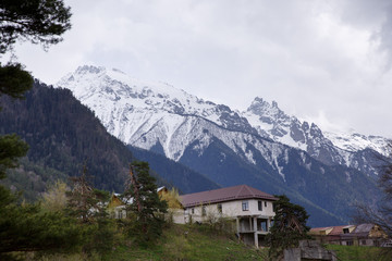 Fototapeta na wymiar chalet in the alps