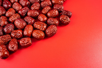 Red dates on a red background