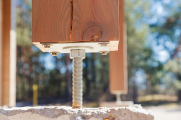 adjustable post base for timber pillar