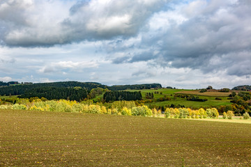 Autumn landscape in the Erzgebirge