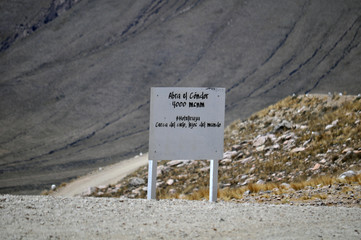 Abra el Condor in Salta Province, Argentina. Located at 4000 meters above sea level