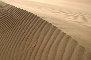 Abstract ripples at Singing Sand Dune Altyn Emel National Park Kazakhstan