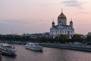 Fototapeta premium view of the central streets of Moscow