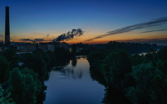 Industrieromantik bei goldener Stunde