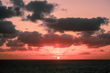 Fototapeta premium Nature poster. Sunset