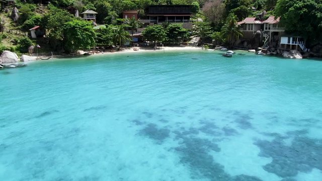 Flight to beach and beyond at Chalok Baan Kao Bay on the paradisiacal island of Koh tao, Thailand
