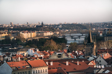 Panorama View of City Prague