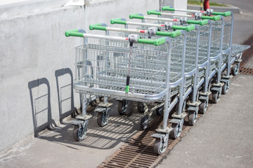 many carts from the store