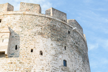 Fototapeta na wymiar Tower of Thessaloniki close up 