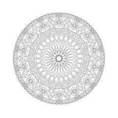 round pattern mandala in ethnic style