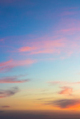 colorful sunset sky with beautiful clouds