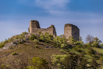 Fototapeta na wymiar Castle ruins on a hill