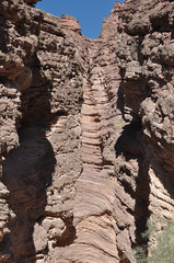 El Anfiteatro (The amphitheater) is a rock formation at Quebrada de las Conchas in Cafayate region, Salta Province, Argentina