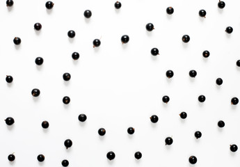Beautiful food background with black currant berries