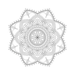 pattern mandala in indian style with flower