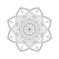 pattern mandala in indian style with flower