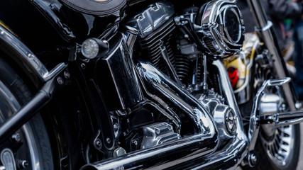 Fototapeta na wymiar Chrome Motorcycle Air Filter