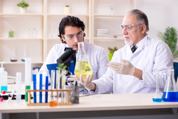 Two chemists working in the lab 