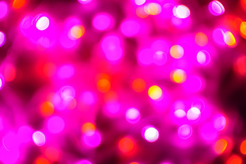 Bokeh abstract texture. Colorful. Defocused background. Blurred bright light. Circular points