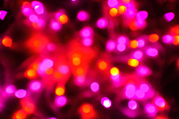 Bokeh abstract texture. Colorful. Defocused background. Blurred bright light. Circular points
