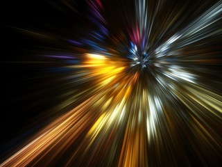  Illustration of energy coming out as explosion from a point resulting in colorful vivid emerging rays