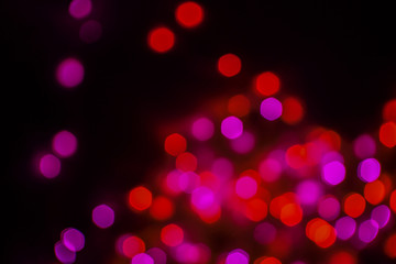 Bokeh abstract texture. Colorful. Defocused background. Blurred bright light. Circular points