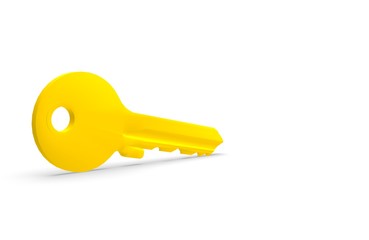 Key isolated object 3D Rendering
