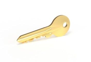 Key isolated object 3D Rendering