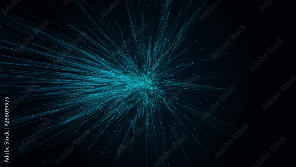 Wall mural abstract digital technology system platform dot line light connecting cyber space flow background, f