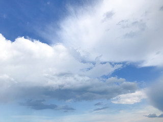 Naklejka na ściany i meble Shot Of White Clouds On Blue Sky