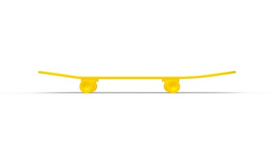 skateboard isolated on White 3D Rendering